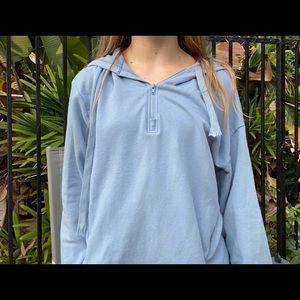 Blue quarter zip